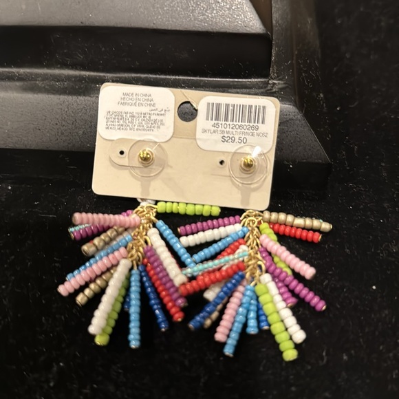 CHICOS SKYLAR MULTI FRINGE EARRINGS - Picture 3 of 3